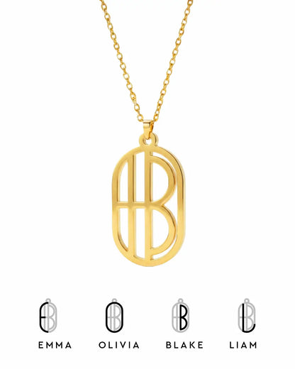 Mom Monogram Neklace