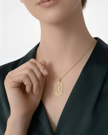 Mom Monogram Neklace