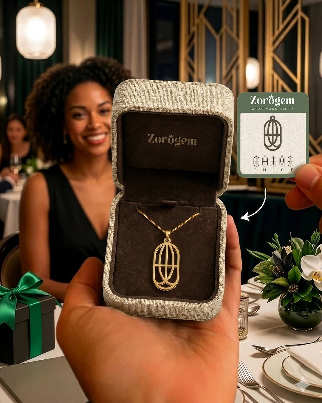 Slim Oval Necklace - Zorogem