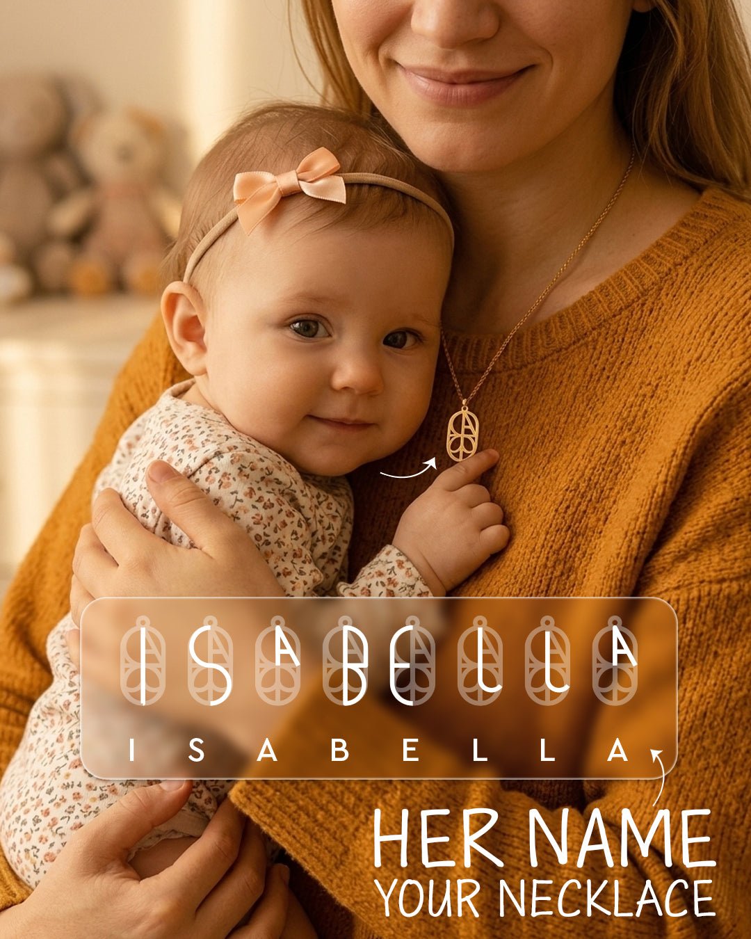 Mom Monogram Neklace